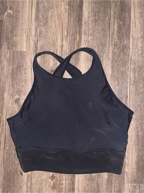 Calia Black High-Neck Crossback Bralette